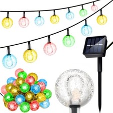 Luci di Natale con pannello solare luce decorazione 30 Sfere led multicolor