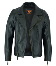 Giacca pelle biker uomo