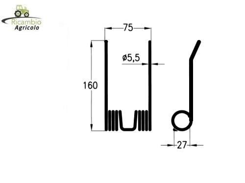 Molla dente per - molla, rotopressa