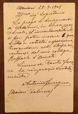 Cartolina autografa di Antonio