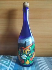 Bottiglia in vetro decorata