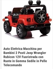 Jeep Wrangler  elettrica per bambini 12V con 2 motori.