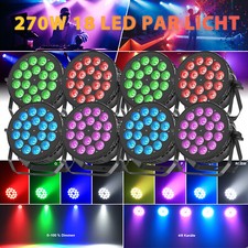 Faretto par 270W 18 LED RGBW con flightcase DMX strobo wash DJ show luce palco