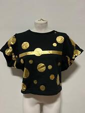 Maglia Roberta Biagi Donna Taglia L Nero Cotone Maglietta T-Shirt Manica Corta 