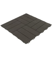 PIASTRELLA DA ESTERNO AUTOAGGANCIANTE IN POLIPROPILENE SIMIL-LEGNO MARRONE 56...