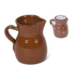 Brocca in Terracotta da Mezzo Litro Caraffa Rustica per Osteria Coccio