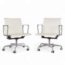 Herman Miller Eames EA335 bianco coppia (2) basi ruota sedia ufficio originali