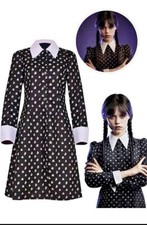 COSTUME CARNEVALE MERCOLEDI FAMIGLIA ADDAMS SERIE TV NETFLIX  DONNA  tg unica