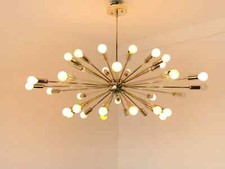 Lampadario Sputnik 36 luci fatto a mano metà secolo