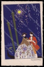 Illustratori Artista Firmato Meschini Lady Coppia Venezia Dipinto a Mano pc ZG6649