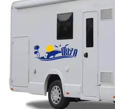 2 Adesivi camper roulotte caravan Rimor Laika Challenger delfini 56x21 Cm 0369