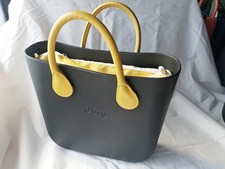 O bag MINI - Borsa Nuova Originale O bag - Col. Nero Int. Giallo Manici Giallo