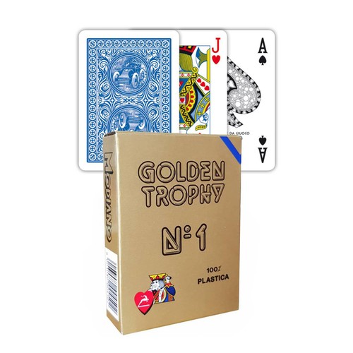 Mazze poker blu - con, trofeo