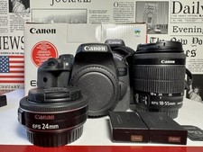 Canon EOS 750D 24.2Mpx Kit fotocamera con EF-S 18-55 mm + 24mm “pancake” + extra