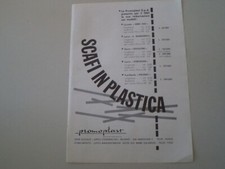 advertising Pubblicità 1961 SCAFI IN PLASTICA PROMOPLAST LANCETTA LANCIA GOZZO