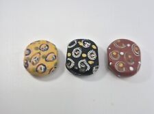 3 rare antiche perle di vetro