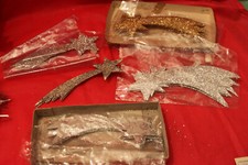 Stella cometa Nativita' presepe, cartoncino con Glitter, vintage nuove anni 80