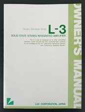 LUXMAN L-3 - MANUALE ORIGINALE - 16 PAGINE - PER AMPLIFICATORE - HI FI
