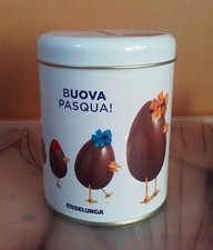 BARATTOLO IN LATTA GADGET ESSELUNGA BUOVA PASQUA 2020 DA COLLEZIONE 14 x 11 CM.