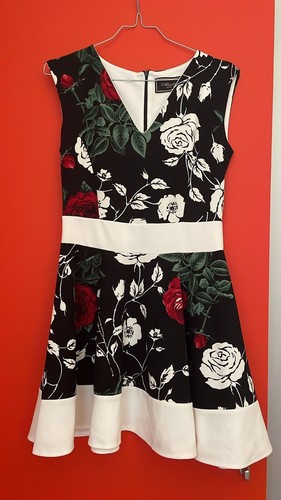 Vestito nero fiori - tg.,