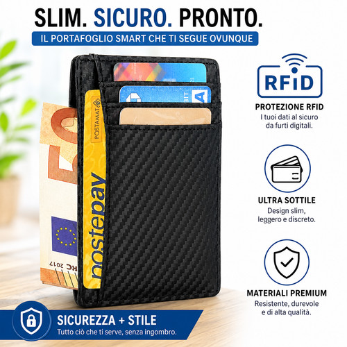 Porta carte credito slim - porta,