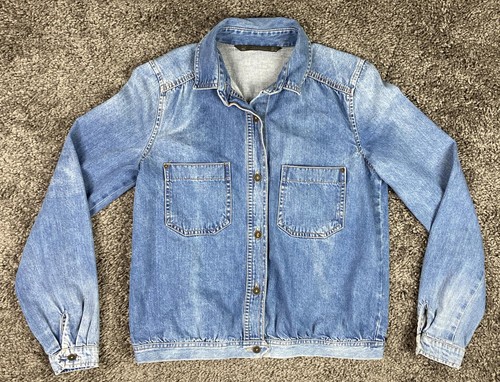 Zara trf giacca denim cropped - denim,