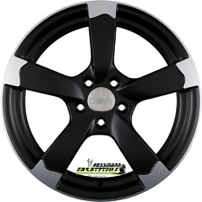 4 cerchi DBV Torino II nero opaco lucido 7x16 ET38 - LK5/100 ML63.3 alluminio