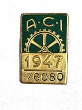 Distintivo Automobilismo Bollo ACI del 1947 Vintage Raro ottima conservazione