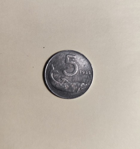 Moneta lire del 1955 - moneta, 5