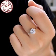 Anello Fiore Sole Zirconi