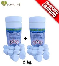 DEPURO SICURO cloro piscina 6 azioni in pastiglie da 20 gr 2 kg LENTO RILASCIO