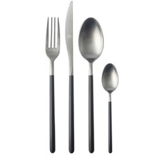 Set 24 posate in Argento Broggi Kyoto Black