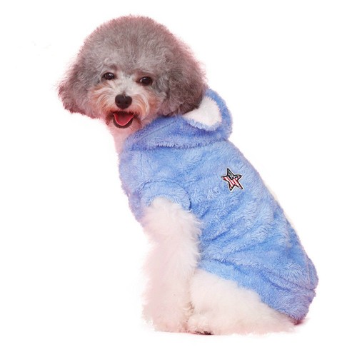 Cappotto cane pile blu - , caldo