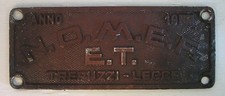 nomef et trepuzzi lecce targa carri ferroviari ottone, grande