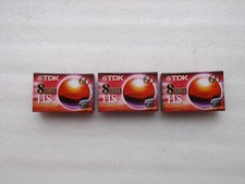 3 x TDK HS60 8mm Blank Video