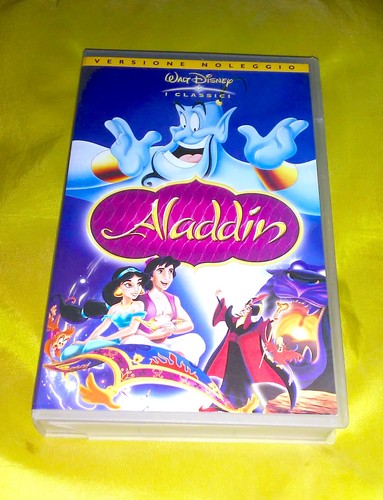 Aladdin vhs walt disney home - vhs,