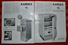DEPLIANT CASSEFORTI KARDEX SCHEDARI CLASSIFICATORI 1966