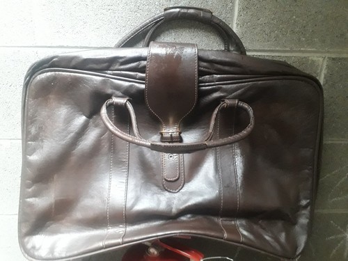 Valigia pelle marrone - in,
