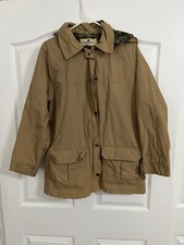 Woolrich Giacca Donna L Beige Marrone Ramo Parka Impermeabile Cappuccio