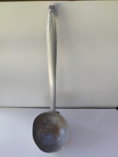 ANTICO MESTOLO IN ALLUMINIO VINTAGE VECCHI UTENSILI ARREDO DA CUCINA DEL 900