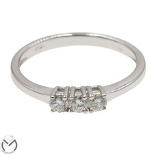 Anello in oro bianco 18 Kt 750 trilogy diamanti 0,30 ct -741/ST- (Copia)