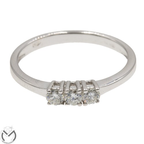 Anello oro bianco kt 750 - anello, in