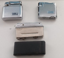 MINUET JUTSON SILVA IBELO SET 3 ACCENDINI METALLICI A GAS D'EPOCA FUNZIONANTI