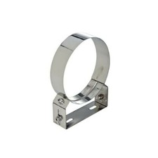 STAFFA FASCETTA MURALE REGOLABILE CANNA FUMARIA MONOPARETE ACCIAIO INOX 