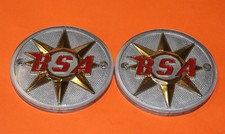 BSA BANTAM EARLY B40 ESPORTATO A65 DISTINTIVO SERBATOIO TONDO ORO ARGENTO 41-8004