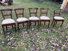 SEDIE LUIGI FILIPPO IN NOCE MASSELLO DELLA META DELL800 GRUPPO DI 6