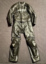 Tuta Pelle Uomo Dainese laguna seca  2 Nero/Nero/Bianco