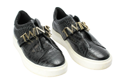 Sneakers pelle basse con - pelle,