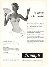 TRIUMPH ABBIGLIAMENTO INTIMO Pubblicità originale 1960 DONNA CORPETTO REGGISENO