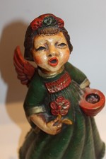 bellissimo raro vecchio ANGELO in ceramica di manifattura altoatesina come Thun verde